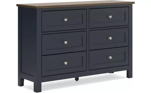 landocken brown/blue dresser by ashley