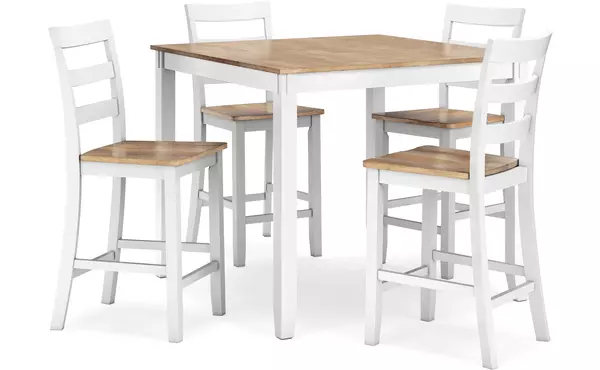 gesthaven natural/white drm counter table set (5/cn) by ashley