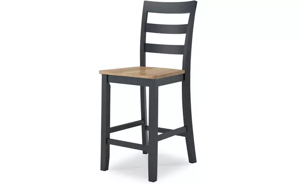 gesthaven natural/blue barstool (2/cn) by ashley