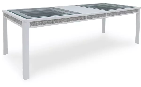 chalanna white rect dining room ext table by ashley
