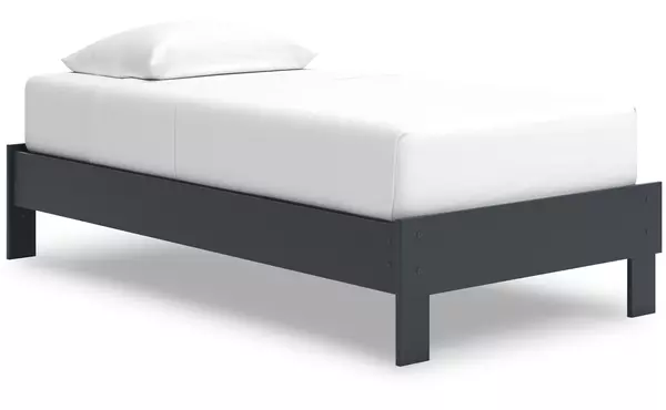 simmenfort navy blue twin platform bed by ashley