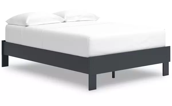 simmenfort navy blue full platform bed by ashley