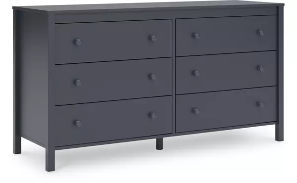 simmenfort navy blue six drawer dresser by ashley