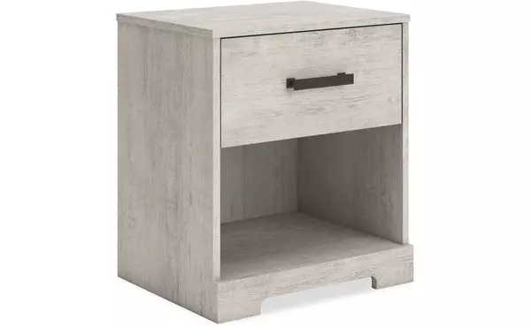 shawburn gray one drawer night stand by ashley