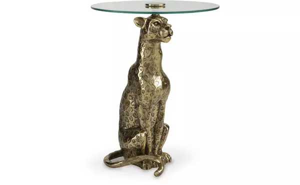 vallain antique gold finish accent table by ashley
