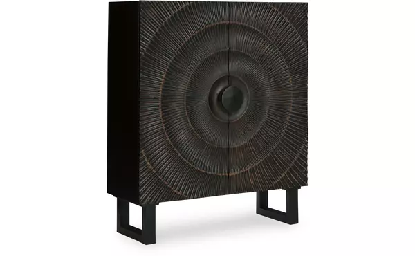fosterman distressed black accent cabinet by ashley