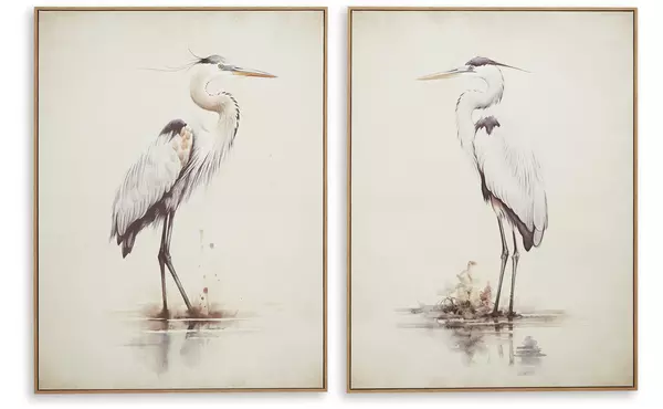 aubinell beige wall art set (2/cn) by ashley
