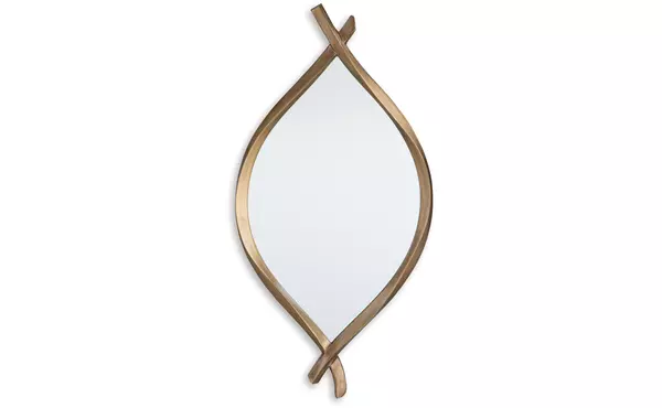 bartner antique gold finish accent mirror by ashley