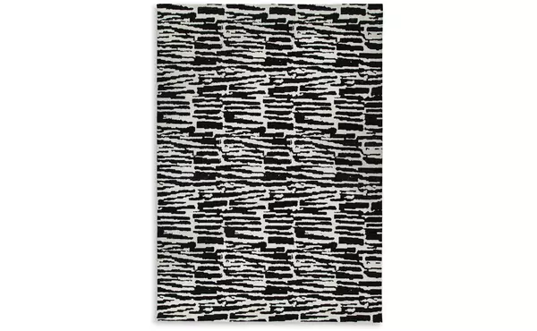 bramshaw black/ivory extra large rug by ashley