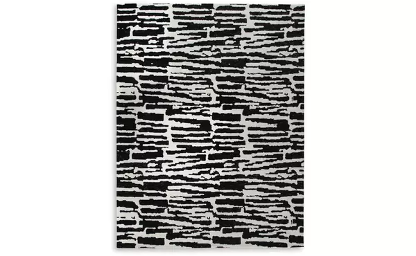 bramshaw black/ivory large rug by ashley