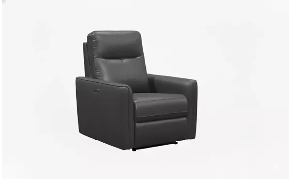 leather p2 power recliner dark grey by exact
