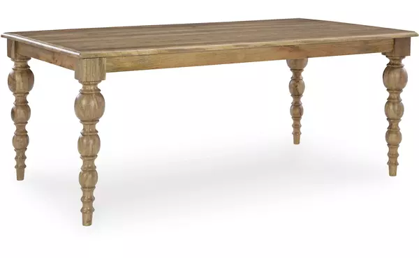 rybergston light brown rectangular dining room table by ashley