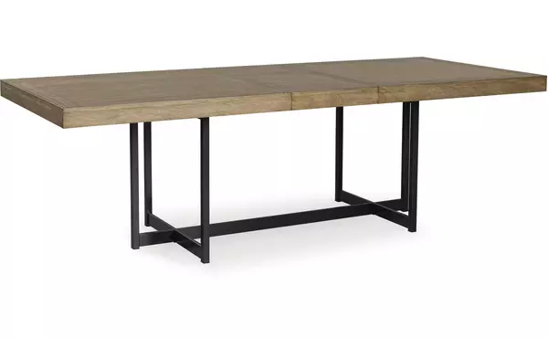 tomtyn light brown rect dining room ext table by ashley