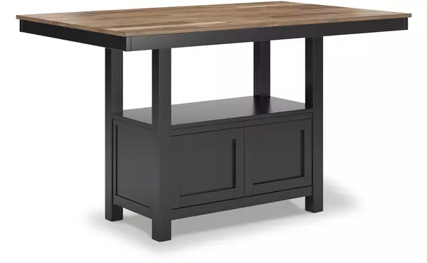 wildenauer brown/black rect dining room counter table by ashley