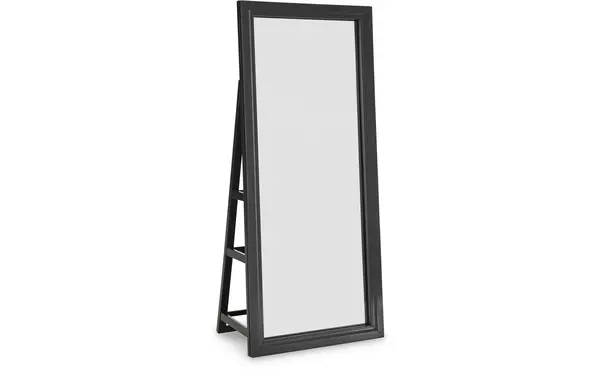 evesen black floor standing mirror/storage by ashley