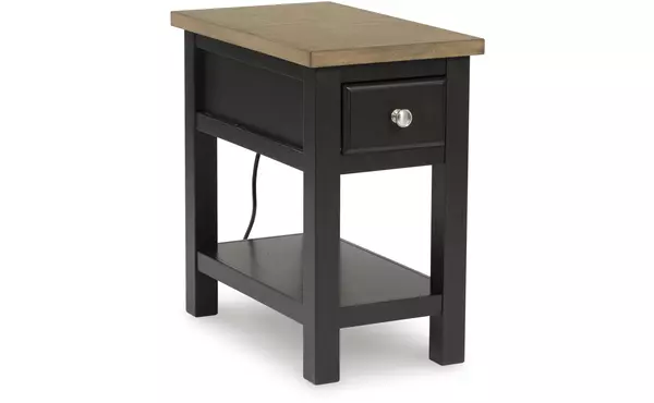 drazmine two-tone brown chair side end table by ashley
