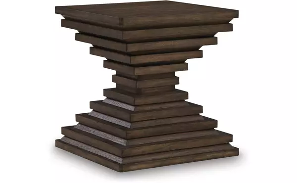 hannodream warm brown square end table by ashley