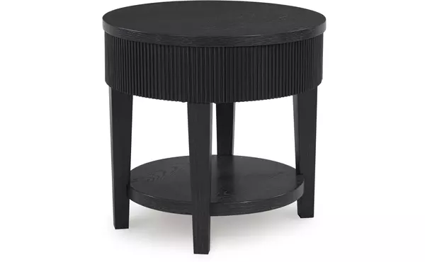 marstream black round end table by ashley