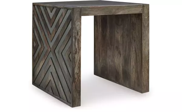 dreggan brown square end table by ashley