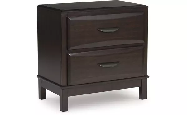 vanmore dark brown two drawer night stand by ashley