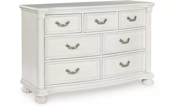 montelaine antique white dresser by ashley