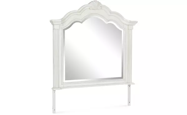 montelaine antique white bedroom mirror by ashley