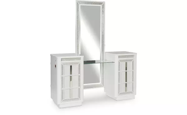 chalanna white vanity by ashley