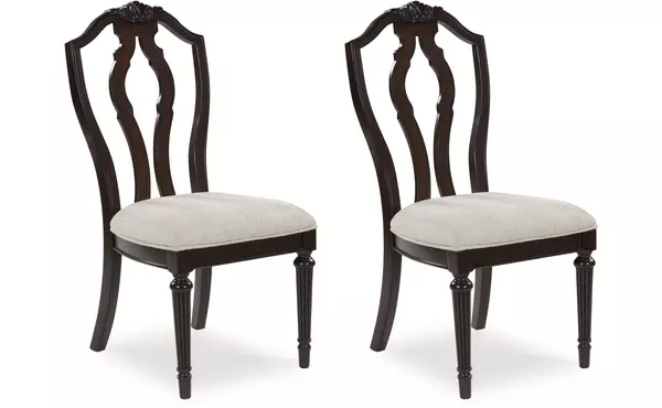 lavinton brown dining uph side chair (2/cn) by ashley