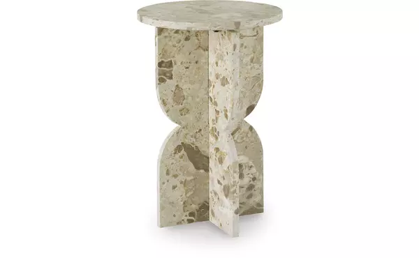 treygan beige accent table by ashley