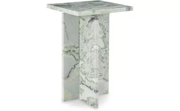 deaconwell white/green accent table by ashley