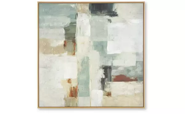 ikemans green/tan/rust wall art by ashley
