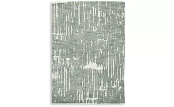 cayworth teal/white large rug by ashley