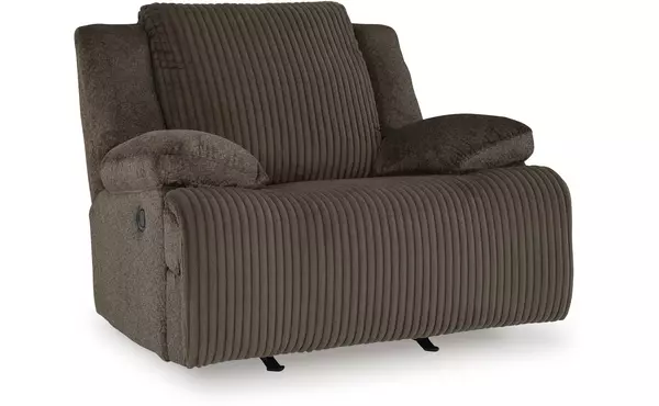 top tier chocolate rocker recliner by ashley