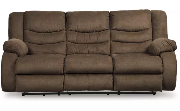 tulen chocolate reclining sofa by ashley