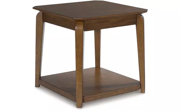 trenmour medium brown square end table by ashley
