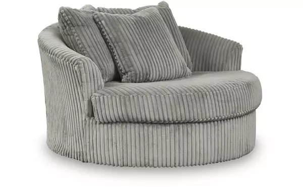 lindyn fog oversized swivel accent chair by ashley