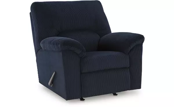 simplejoy navy rocker recliner by ashley