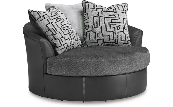 brixley pier graphite oversized swivel accent chair by ashley