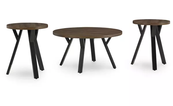 elbrynn brown/black occasional table set (3/cn) by ashley