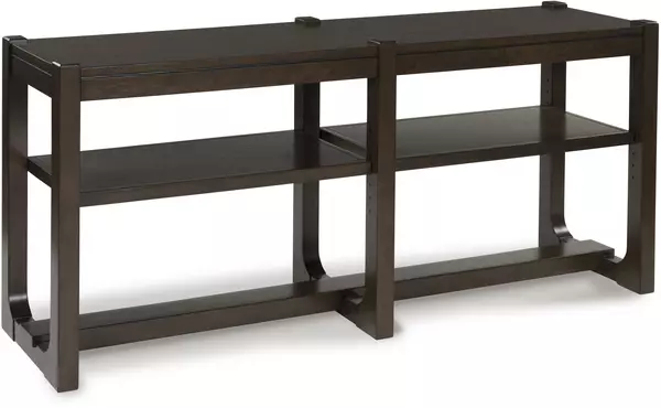 breckington dark brown sofa table by ashley
