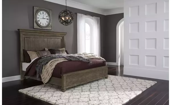 johnelle gray king/cal king panel headboard by ashley