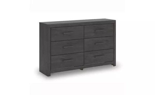 prendonea charcoal six drawer dresser by ashley