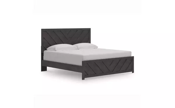 prendonea charcoal king panel headboard/footboard by ashley
