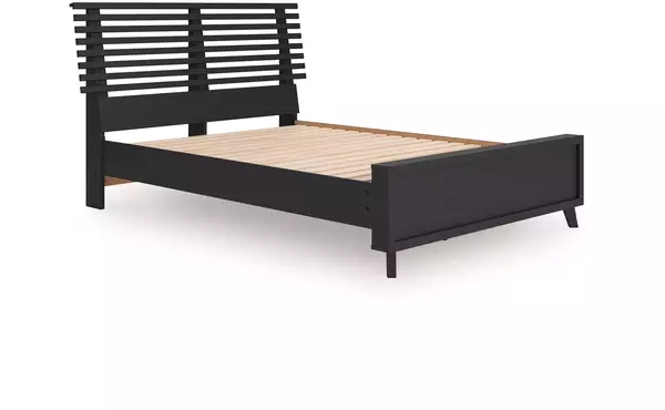 danziar black full panel footboard by ashley