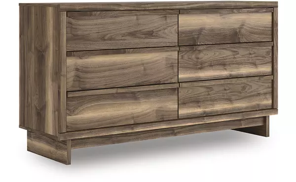 chirason brown six drawer dresser by ashley
