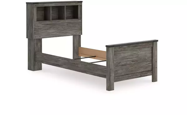 frandern warm gray twin bookcase headboard by ashley