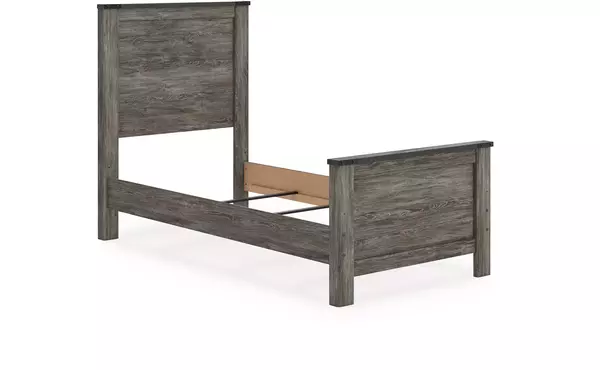 frandern warm gray twin panel rails by ashley