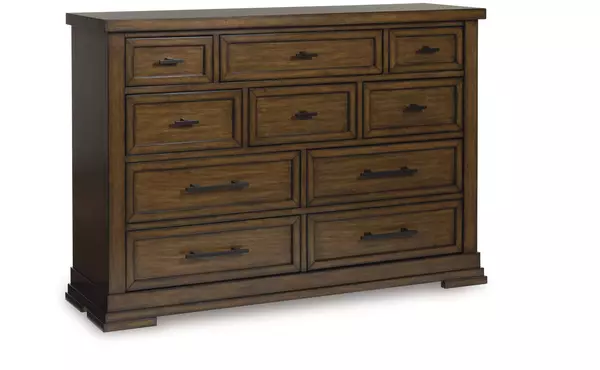 taffenbrook medium brown dresser by ashley