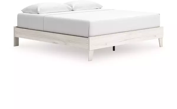 socalle light natural king platform bed by ashley