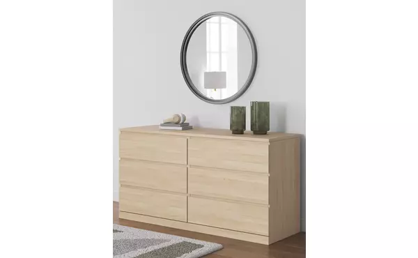onita natural six drawer dresser by ashley